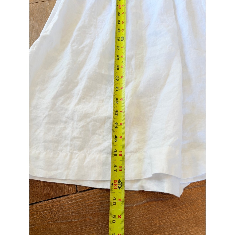 Frank & Eileen Daphne Sleeveless Shirtdress Linen Midi Women White Large (D4) - Picture 6 of 8